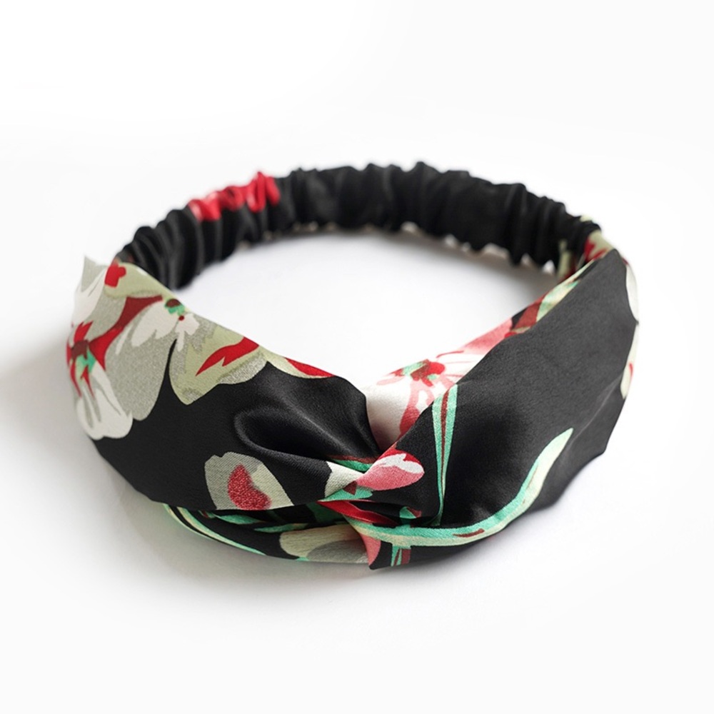 4 FOR $15 Silk satin print flower knot elastic Hair band . Twist Turban - Picture 4 of 9